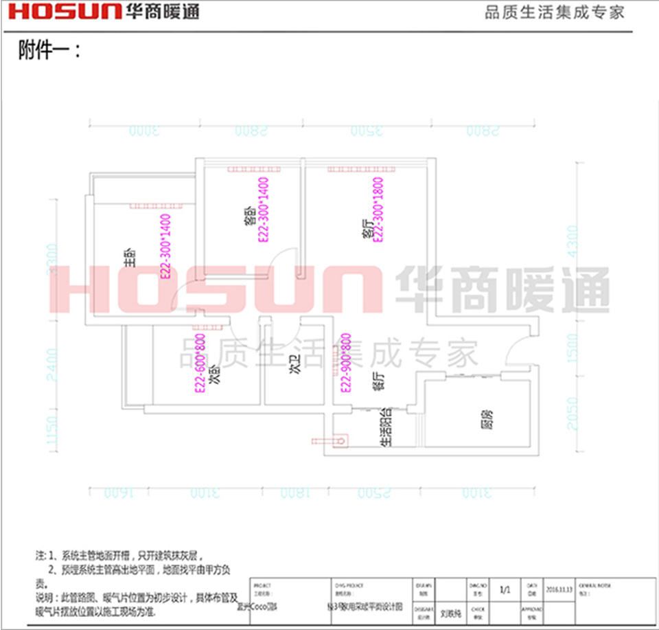 蓝光COCO国际明装暖气片